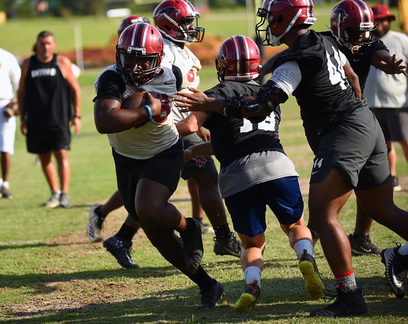 Dothan High Wolves begin football practice